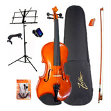 Violino 1/2 Zelmer Zlm12nv Espaleira + Acessorios Completo Cor Natural