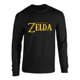Camibuso Negro Camiseta Manga Larga The Lengend Of Zelda