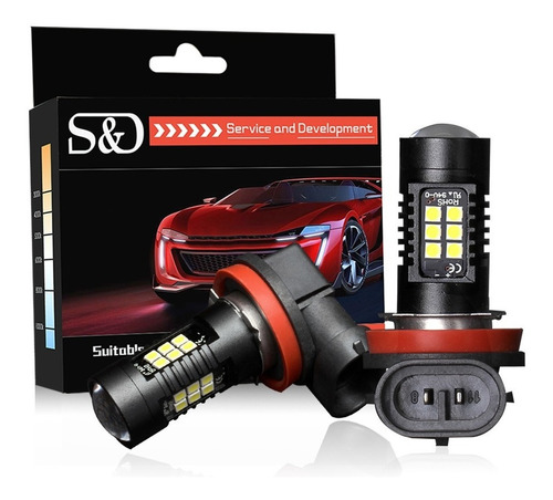 Par Kit De Faros Led H8 H11 9005 90006 Auto Luz Antinieable