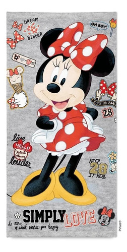 Toallon Infantil Piñata Microfibra Minnie Mouse 60x120 Cm