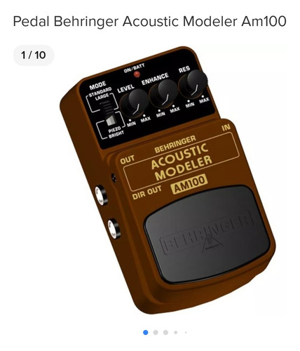 Pedal Behringer Am100 Acoustic Modeler (usado)