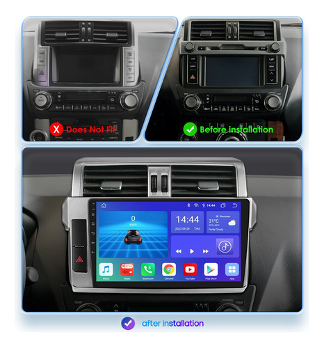 Autoradio Android Toyota Land Cruiser Prado 2014-2018 4+64gb Foto 2