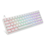 Teclado Óptico Skyloong 60% Gateron Yellow Hotswap Blanco