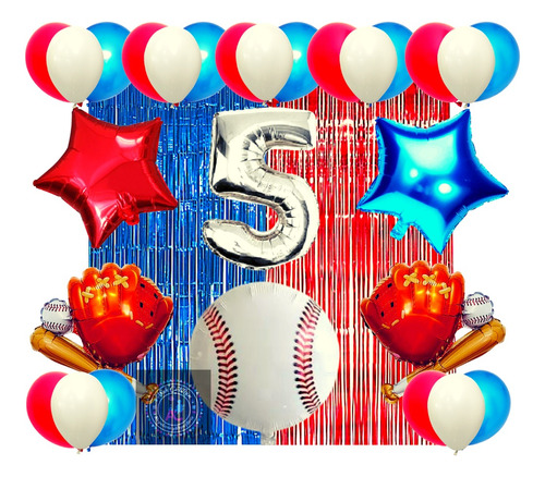 Combo Globos De Cumpleaños Beisbol, Kit Completo N° 1