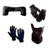 Kit Mascara Neoprene + Cubre Manos + 1 Piel + Guantes Biker