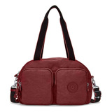 Bolsa Shoulder Bag Kipling Cool Defea De Nailon  Flaring Rust Asas Color Bicolor