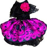 Vestido Para Mascota Halloween Papel Picado, Razas Grandes