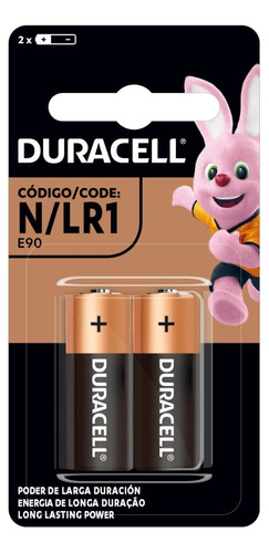 Pack 2 Pilas Duracell Alcalina N Lr1 E90 1.5v 