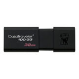 Pendrive Kingston Datatraveler 100 G3 Dt100g3 32gb 3.0 Negro