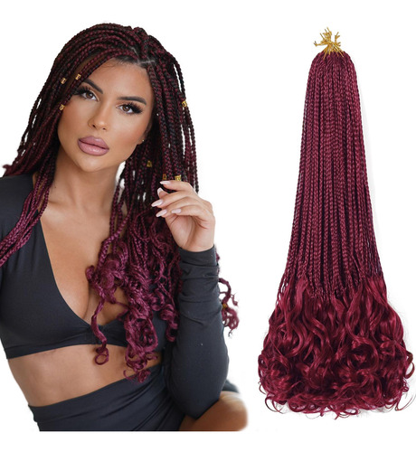 10 Paquetes De Trenzas Goddess Box De 60 Cm, Pelo Frio Y Riz