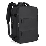  Mochila De Viaje De Impermeable Con Puerto De Carga Usb  Para Hombre Mujere, Aprobado Por Avión 10kg, Mochila Para Laptop De 15.6 Pulgadas Antirrobo