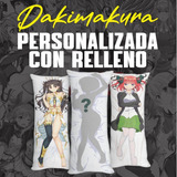Cojín Dakimakura Premium 150x50 Personalizada Con Relleno 