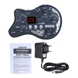 Pedaleira Ammoon Pockrock 40 Ritmos De Bateria Reverb Delay Cor Cinza