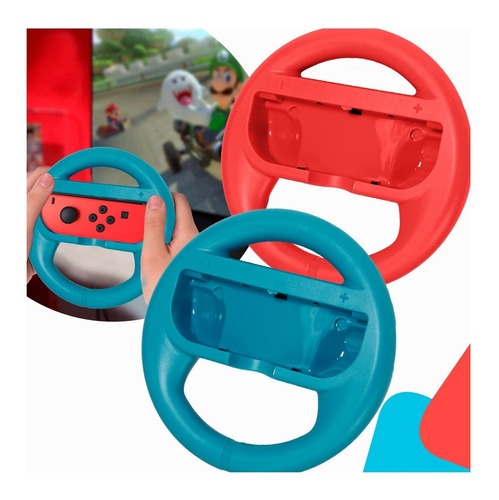 2 Volantes Rueda Para Nintendo Switch Joy-con Racing Wheel Color Azul/naranja Evay