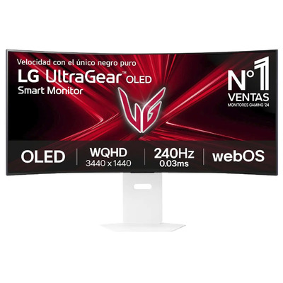 Monitor Curvo Gamer 39 Pulgadas LG Ultragear Pantalla Oled Uwqhd, Panel Curvo 800r, Monitor Smart Gaming, Sistema Smart Tv Webos 24, Display Hdr True Black 400, Modelo 39gx90sa-w | Meses sin interés