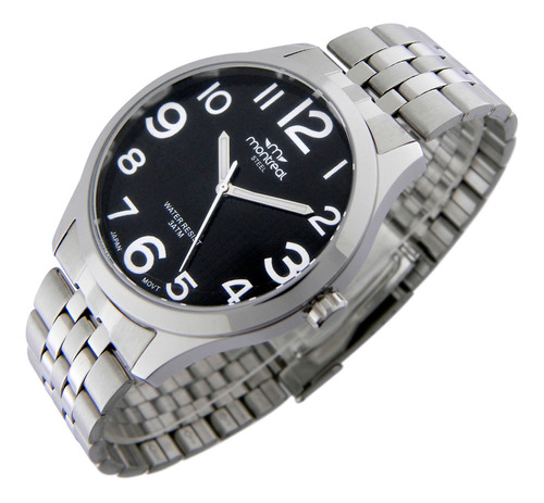 Reloj Montreal Hombre Ml1426 100% Acero Inox. Resist Al Agua