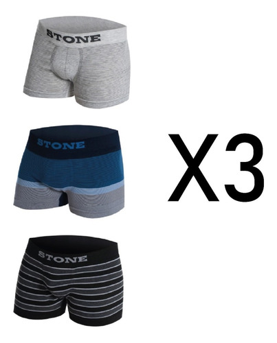Md - Pack X3 Boxer Stone Surtidos 