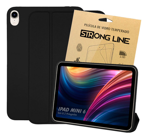 Capa Para iPad Mini 6 2021 Smart 8.3 Anti Impacto + Pelicula