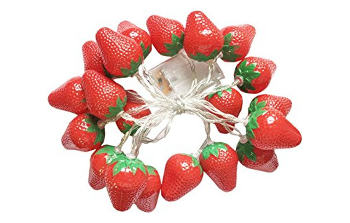 Sdoublem Fruit Strawberry String Lights 20 Led Lámpara Con B