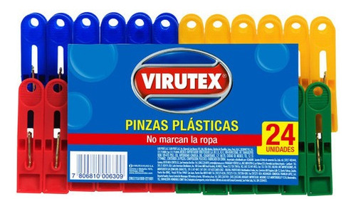 Pinzas Para Ropa De Plástico X24 Virutex