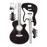 Vinilo Sticker Decorativo Guitarras