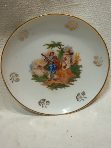 Miniatura Platito Limoges Porcelana Con Imagen Galana