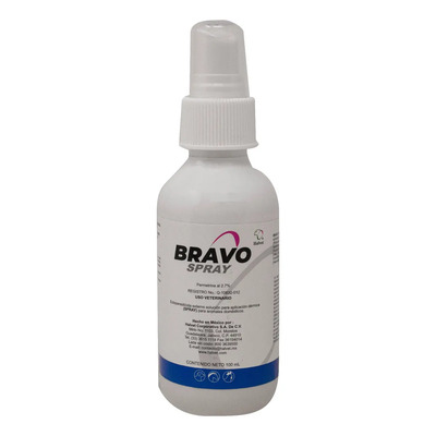Halvet Bravo Spray Antipulgas Garrapatas Perros Caballos Aves 100mL | Envío gratis