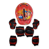 Kit De Proteção Infantil Para Skate Bike Patins C/ Capacete 