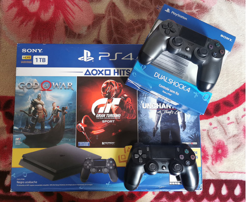 Playstation 4 1tb + Óculos Vr Box + Ain Controller Bundle + Jogos Com 2 Controles Originais