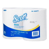 Toalla De Manos Rollo Scott Basic, 1 Hoja - 200mts X 2uds