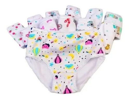 12 Pantys Para Niña Algodón Licrado Desde La Talla 2 A La 14