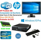 Desktop Hp Prodesk 400, Core I5 4ta Generación, 6 Gb Ram