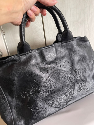  Bolsa De Mão Tote Colcci Cor Preto Logo Grande