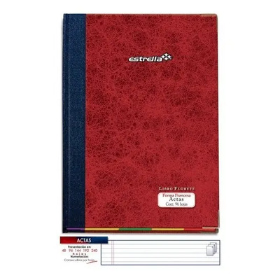 Libro Florete Actas De 96 Hojas Estrella | MercadoLibre