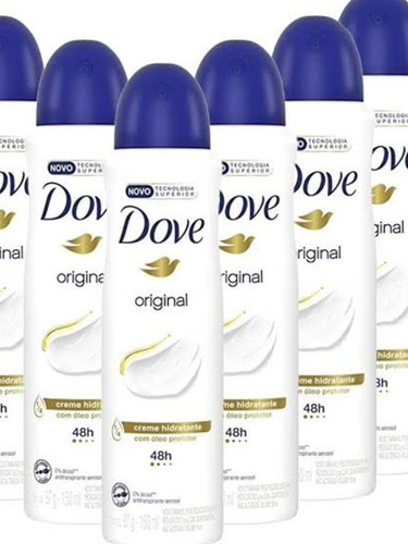 Kit Com 6 Unidades De Dove 150ml Cada Fragrância Original 