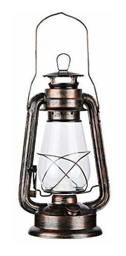Lámpara De Aceite De Linterna Eléctrica Antigua Con A...