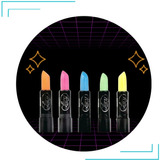 Kit 5 Batom Festa Neon Make Brilha Na Luz Negra Fluorescente