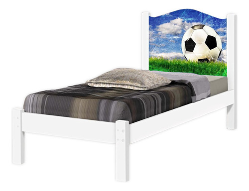 Cama Solteiro Futebol Infantil Com Colchão, Cama De Menino