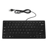 Novo Teclado Preto Slim Usb Com Fio Computador Mini Teclado