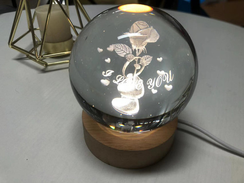 Presente De Dia Dos Namorados Crystal Ball Lamp Night Lights