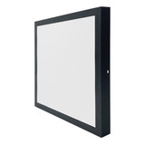 Kit 6 Plafon Sobrepor Quadrado 18w Painel Preto Bivolt 22x22