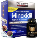 Minoxidil 5% + Alpha Beard Suplemento Premium Barba 60 Caps