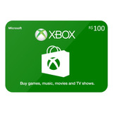 Cartão Presente Pré Pago Xbox Live R$ 100 Reais Gift Card