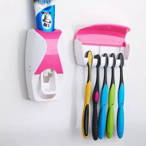 Dispensador Pasta Dental Y Organizador Cepillos Hogar Baño