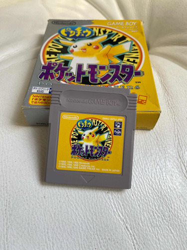 Cartucho Game Boy Pokémon Yellow Japonês