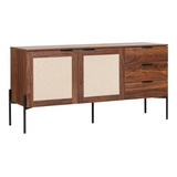 Credenza Recibidor Mundo In Imperia Mesa Bufetera 160x40 Cm Color Nogal