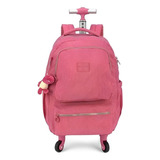 Mochila Rodinha E Costas Up4you 360 Graus Rosa