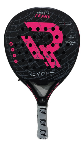 Paleta Padel Revolt. Carbon Frame 3k Importado Rugosa