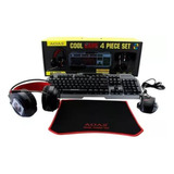 Set Gamer Rgb 4 Piezas Aoas Mouse Teclado Audifonos Mousepad