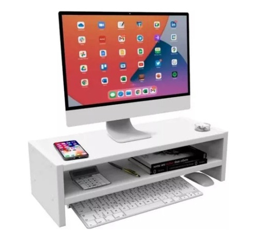 Suporte Para Monitores Mesa Elevado Home Office Organização